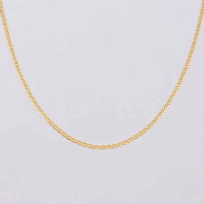 Cadena Escalera Plana ~ Oro Amarillo 18k