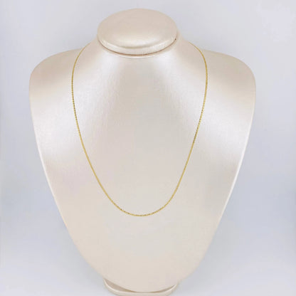 Cadena Escalera Plana ~ Oro Amarillo 18k