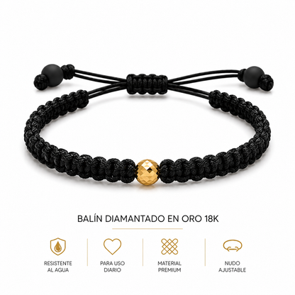 Pulsera 1 balin 4mm / Oro Amarillo 18k