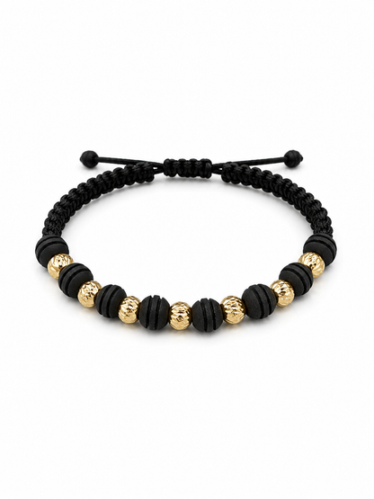 Pulsera 7 balines - 5mm Oro 18k amarillo