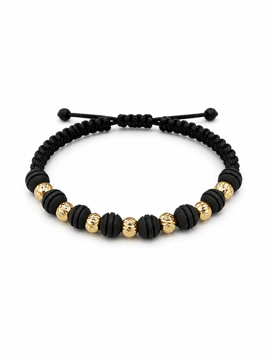 Pulsera 7 balines - 5mm Oro 18k amarillo