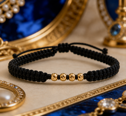 Pulsera 4 Balines 4mm / Oro Amarillo 18k