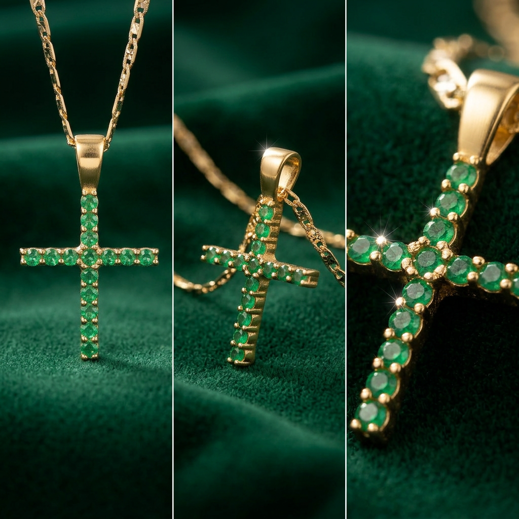 Dije Cruz Resplandor ~ 1 en Oro Amarillo 18k