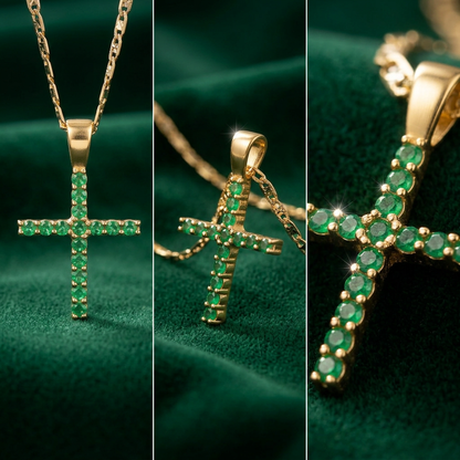 Dije Cruz Resplandor ~ 1 en Oro Amarillo 18k