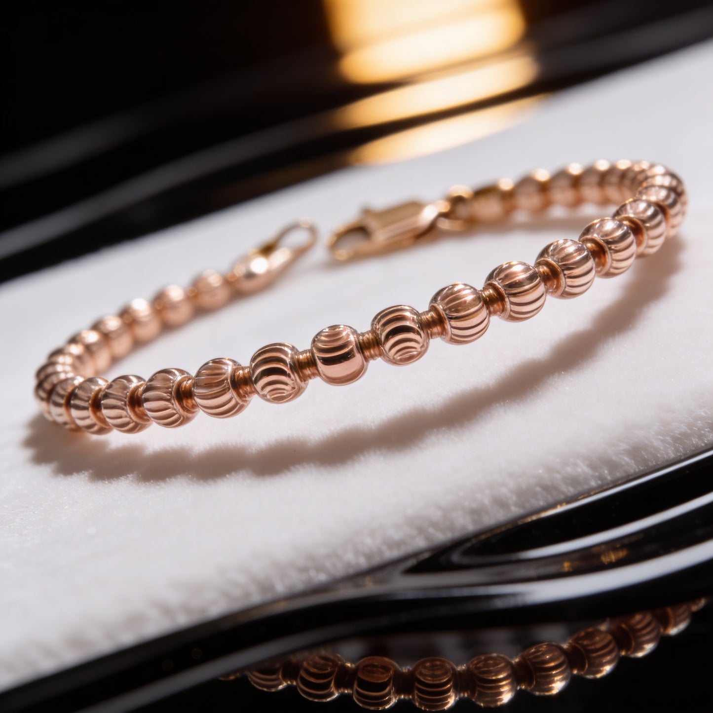 Pulsera Militar Oro Rosa 18k