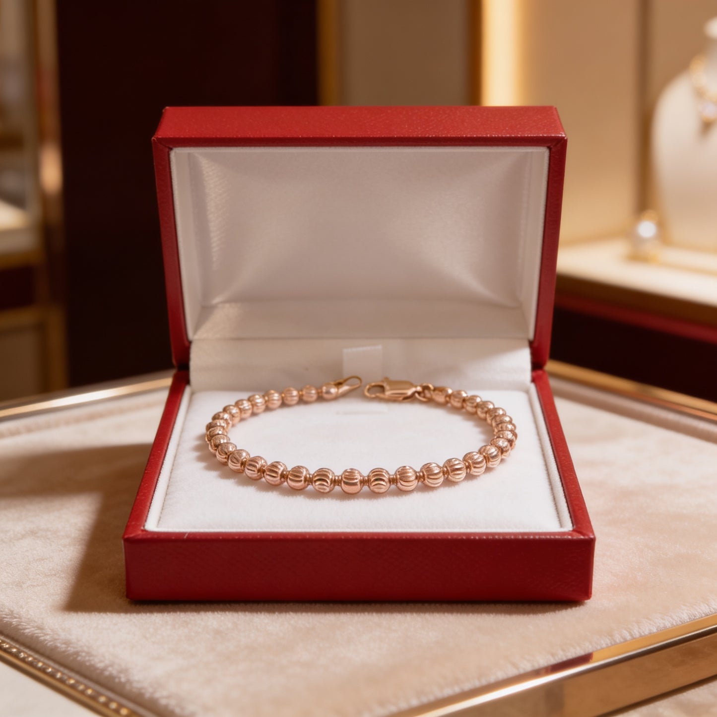 Pulsera Militar Oro Rosa 18k