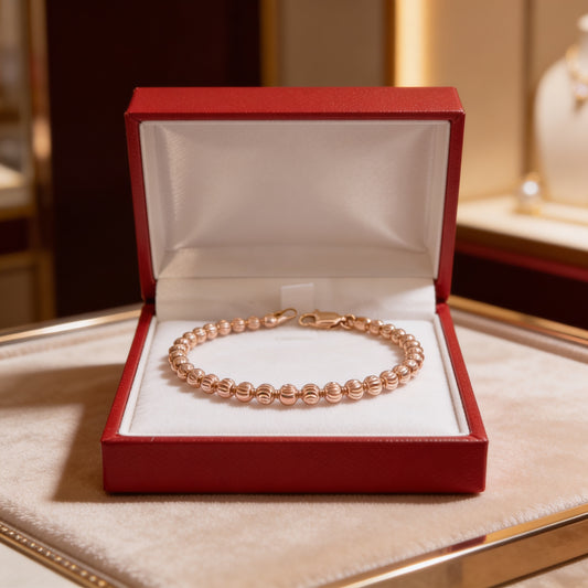 Pulsera Militar Oro Rosa 18k